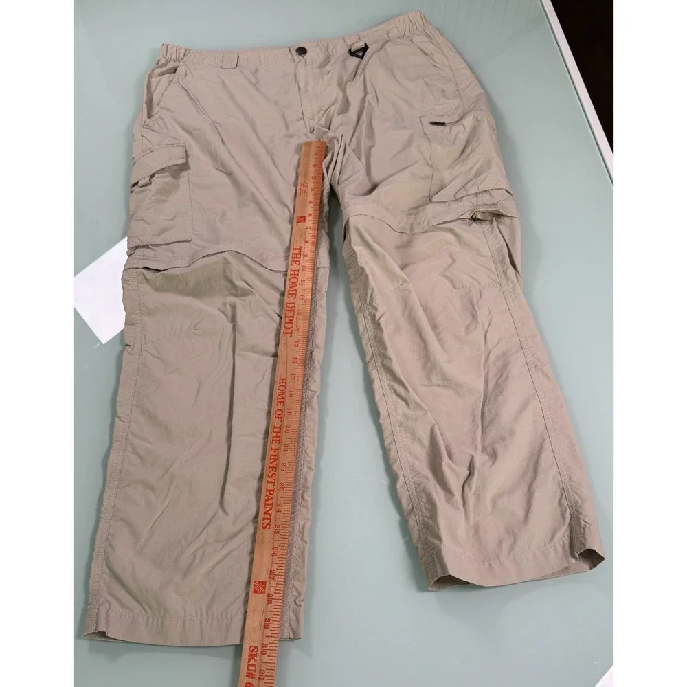 Columbia PFG Convertable Pants Mens 38x30 Khaki Straight Fit‎ DadCore